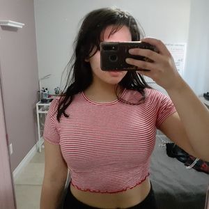 Pacsun striped crop top